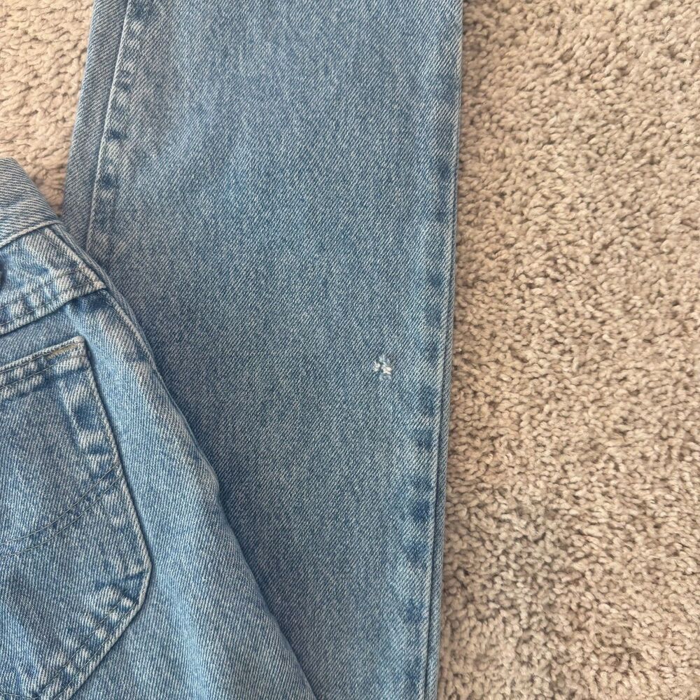 Vintage Lee High Rise Mom Jeans Light Wash Straight Leg Denim - Picture 3 of 7